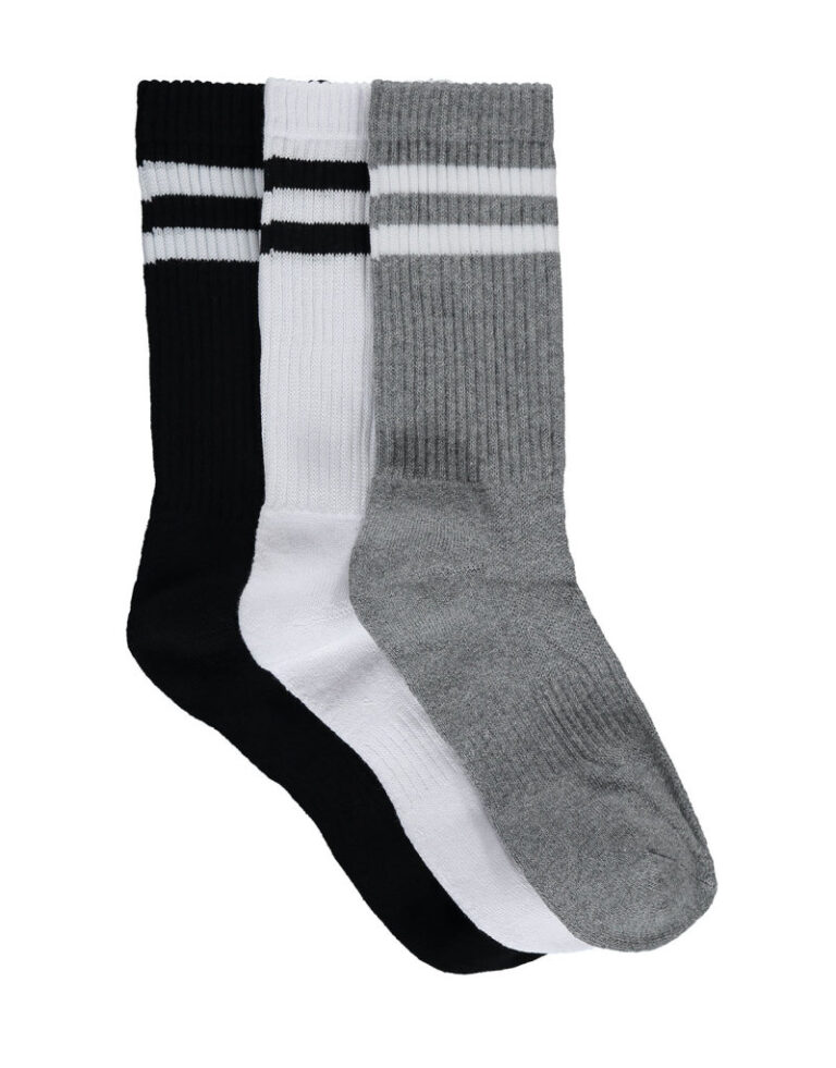 Sporty Striped Cotton Rich Socks 3 Pack - Seamens Online Store, Durban ...