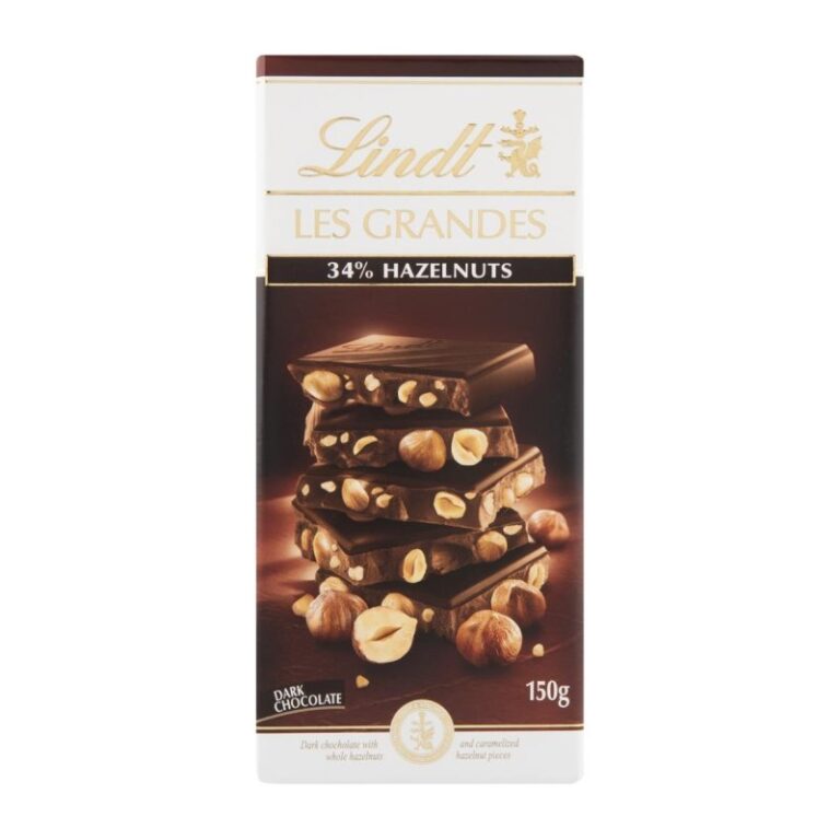 Lindt Les Grandes 34 Hazelnut Dark Chocolate 150 g Seamens Online